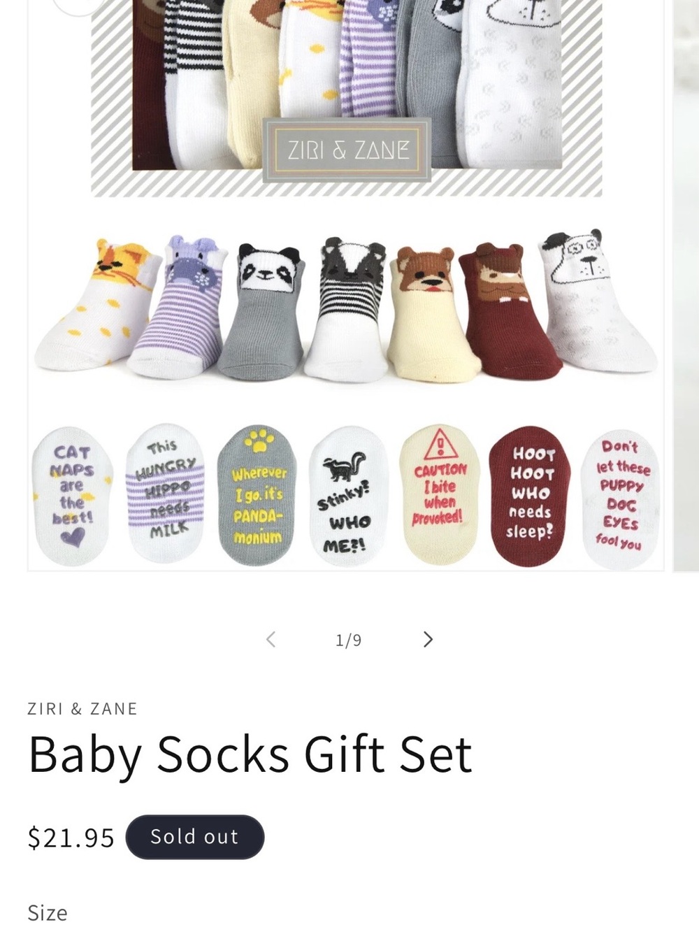 Ziri and Zane animal phrase unisex Baby Animal Print Socks - Multicolor 7 pair